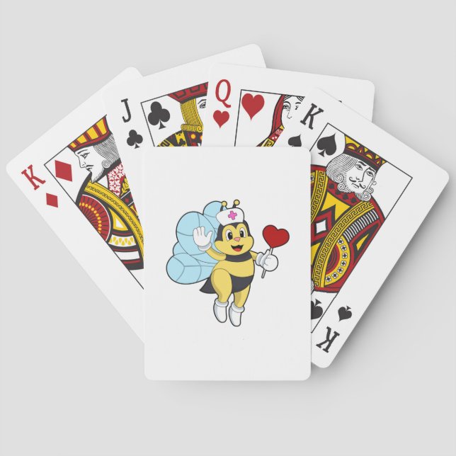 Bee as Nurse with Heart.PNG Poker Cards (Back)