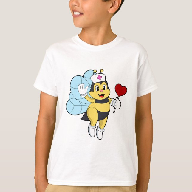 Bee as Nurse with Heart.PNG T-Shirt (Front)