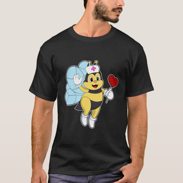 Bee as Nurse with Heart.PNG T-Shirt (Front)
