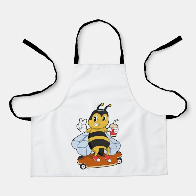 Bee as Skater with Skateboard Apron (Front)