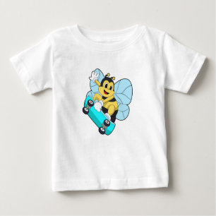 Bee as Skater with Skateboard Baby T-Shirt