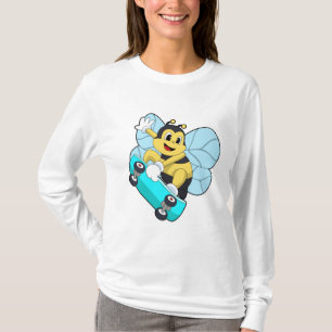 Bee as Skater with Skateboard T-Shirt