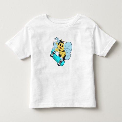 Bee as Skater with Skateboard Toddler T_shirt