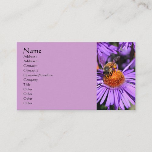 Bee Aster Flower Nature Photography Business Card