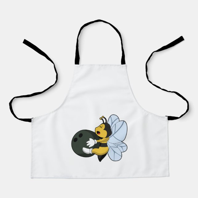 Bee at Bowling with Bowling ball Apron (Front)