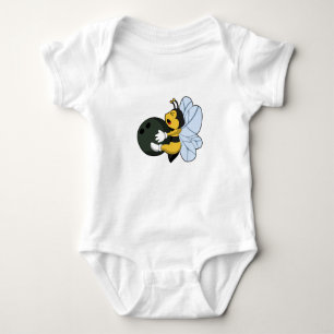 Bee at Bowling with Bowling ball Baby Bodysuit