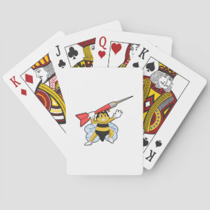 Bee at Darts with Dart.PNG Poker Cards
