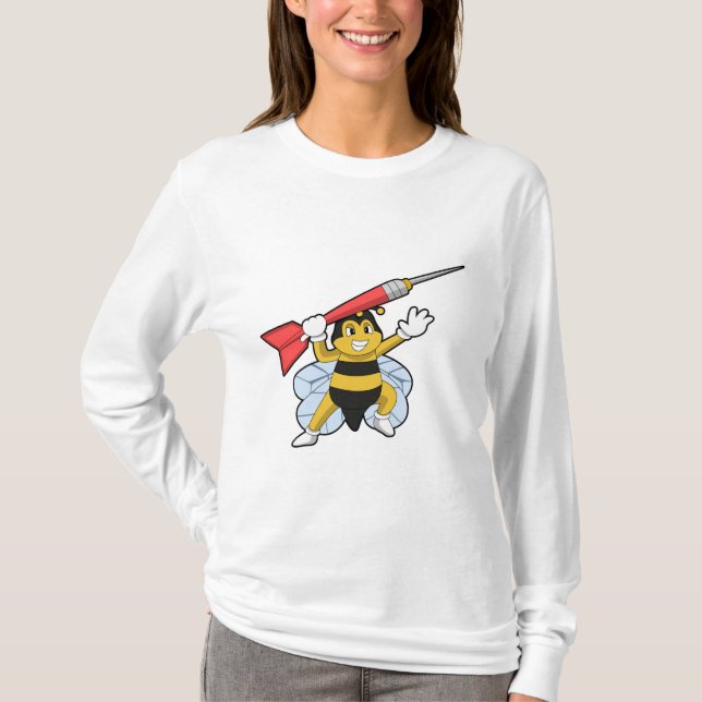 Bee at Darts with Dart.PNG T-Shirt (Front)
