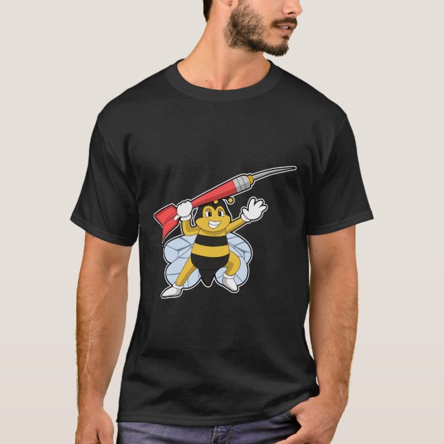 Bee at Darts with Dart.PNG T-Shirt (Front)