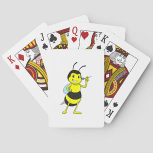 Bee at Darts with Dart Poker Cards