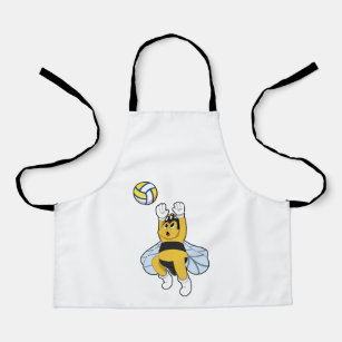 Bee at Volleyball Sports Apron
