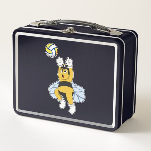 Bee at Volleyball Sports Metal Lunch Box