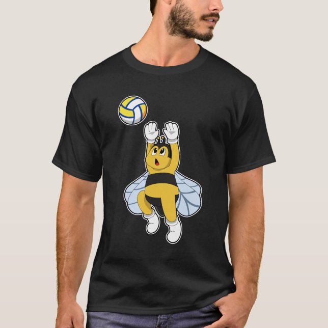 Bee at Volleyball Sports T-Shirt (Front)