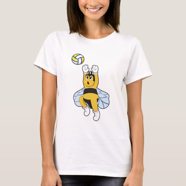 Bee at Volleyball Sports T-Shirt (Front)