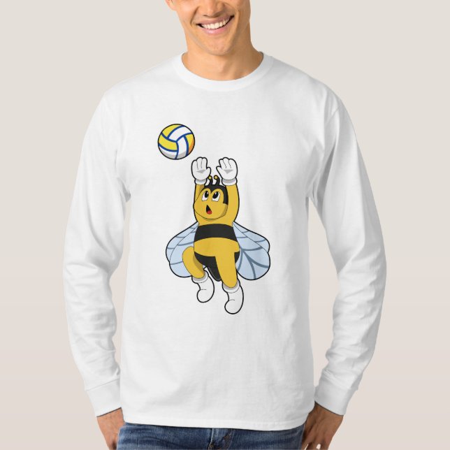 Bee at Volleyball Sports T-Shirt (Front)