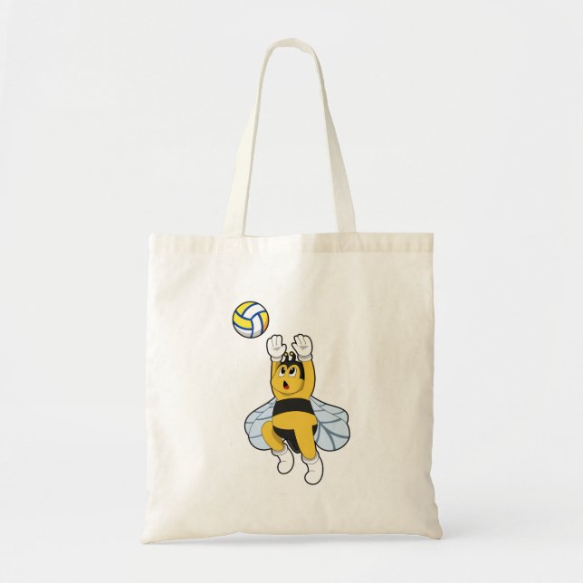 Bee at Volleyball Sports Tote Bag (Front)