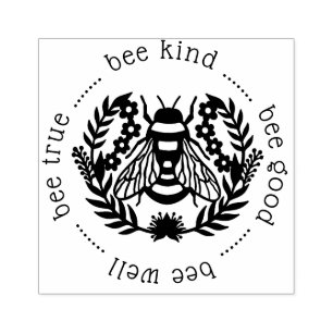 Bee Attitudes Rubber Stamp