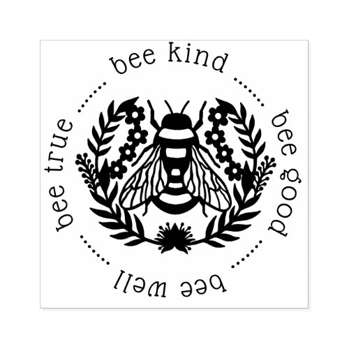 Bee Attitudes Rubber Stamp