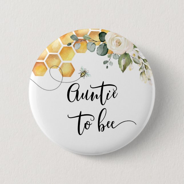 Bee Auntie to bee button (Front)