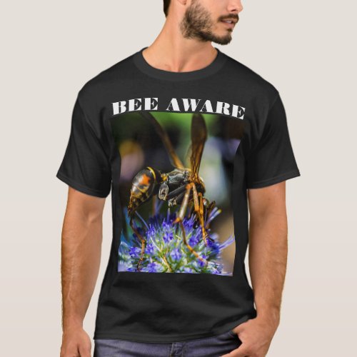 Bee Aware Mens Basic Dark T_Shirt