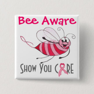 Bee Aware Pink Bee - Breast Cancer Awareness Pin