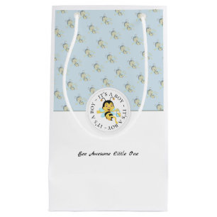 Bee Awesome Baby Boy Personalized Monogram Small Gift Bag