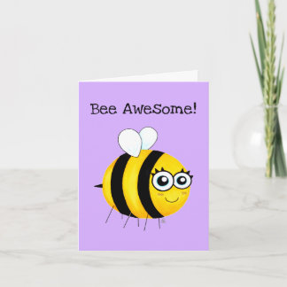 Bee Awesome, Cute Cartoon Bee Card