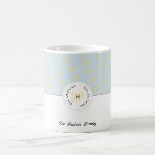 Bee Awesome Golden Bee Personalized Monogram Coffee Mug