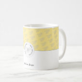 Bee Awesome Silver Honey Bee Personalized Monogram Coffee Mug (Front Right)