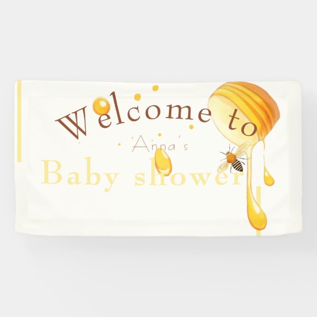  bee baby shower  banner (Horizontal)