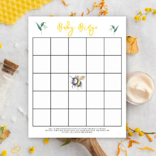 Bee - Baby shower bingo game