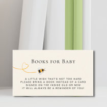Bee Baby Shower Book Request  Enclosure Card