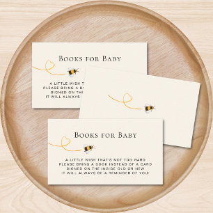 Bee Baby Shower Book Request Enclosure Card