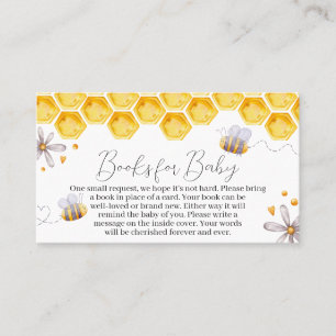 Bee Baby Shower Books for Baby Business Card