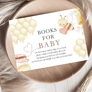 Bee Baby Shower Books For Baby Enclosure Card