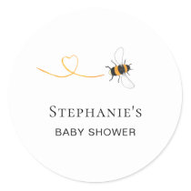 Bee Baby Shower Classic Round Sticker