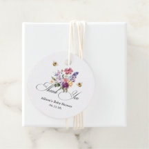 Bee Baby Shower Colorful Floral Thank You