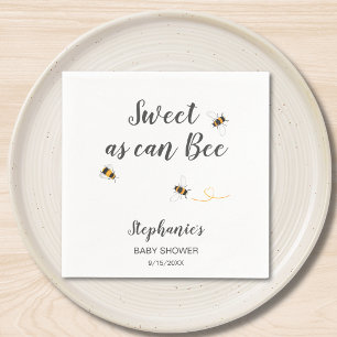 Bee Baby Shower Custom Napkins