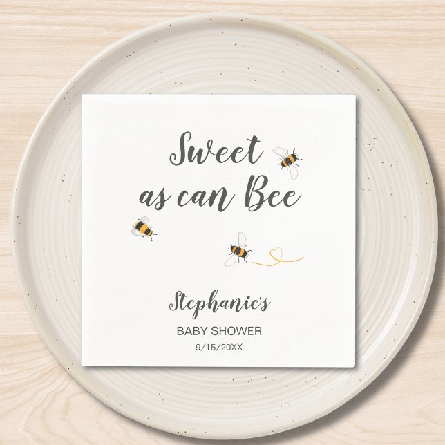 Bee Baby Shower Custom Napkins (Creator Uploaded)