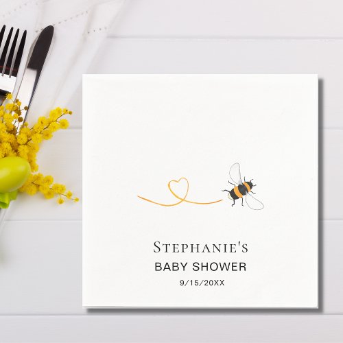 Bee Baby Shower Custom Napkins