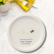 Bee Baby Shower Custom Paper Plates