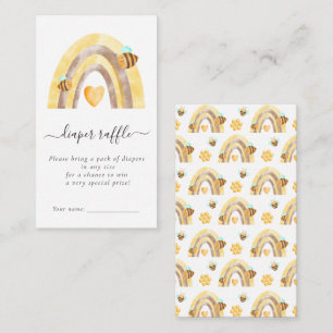 Bee Baby Shower Diaper Raffle  Enclosure Card