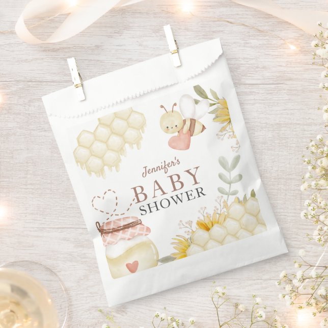 Bee Baby Shower Favor Bag (Clipped)