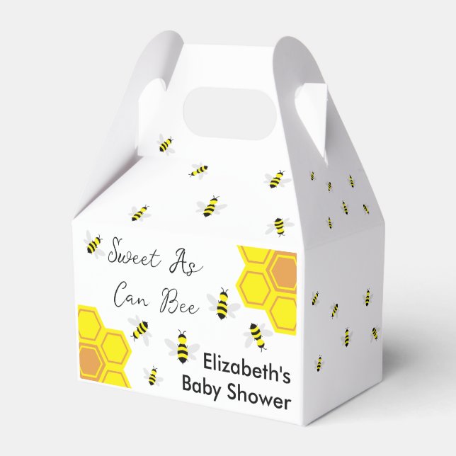 Bee Baby Shower Favor Boxes (Front Side)
