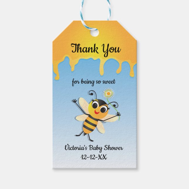 Bee Baby Shower Favor tags (Front)