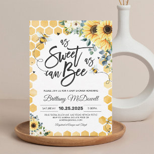Bee Baby Shower Gender Neutral Invitation