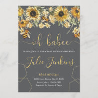 Bee Baby Shower Gender Neutral Invitation