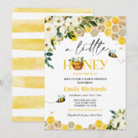 Bee Baby Shower Gender Neutral Little Honey  Invitation