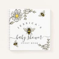 Bee Baby Shower Guest book for Bumble Bee Shower