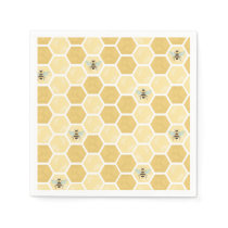 Bee Baby Shower honeycomb Napkins